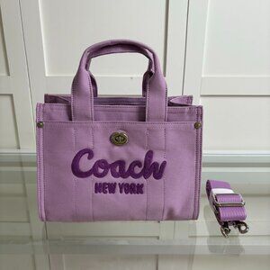 COACH Lavender Purple Canvas Tote Bag